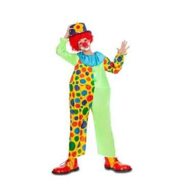 Déguisement de Clown pour enfant - Disfrazzes.fr - Modèle avec Anneau - Multicolore - Vert - Garçon