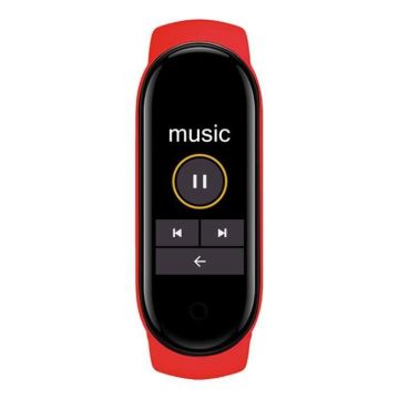 Bracelet Connecté Sportif: Suivi Cardiaque Sommeil Rappel Sédentarité Charge Magnétique Rouge YONIS