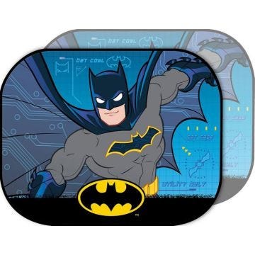Paire de Rideaux Latéraux - Batman - 44 x 35 cm - Protection UV - Fixation Ventouse - Enfant