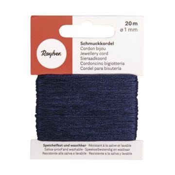 Cordon bijou - RAYHER - Bleu foncé - ø 2 mm - 9 m