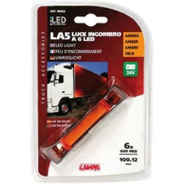 Feu encombrement / position 6 LEDs rouge 24V LAMPA