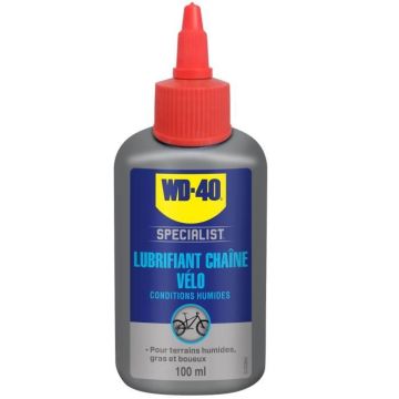 WD-40 SPECIALIST VELO Lubrifiant Chaîne Conditions Humides en burette - 100 ml