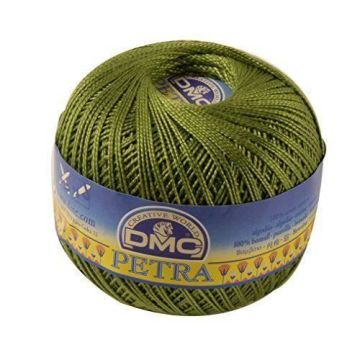 Fil DMC Petra, 100% coton, vert, Taille 3