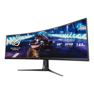 ASUS Display XG49VQ 49p Gaming Curved DFHD 144Hz 3840x1080 Freesync 2 HDR 4ms 21:9 USB HDMI DP Speaker
