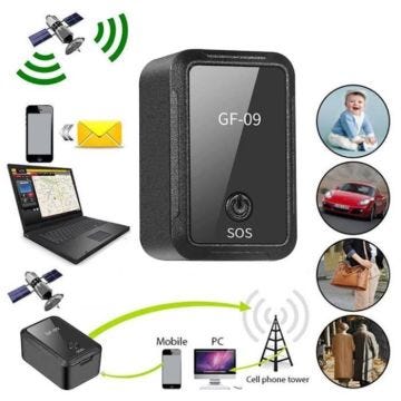 Tracker GPS GSM GPRS - Mini - Noir - Suivi en temps réel - Anti-perte - Alarme anti-vol - Rappel batterie faible
