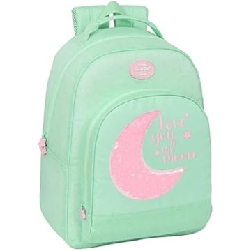 Sac à dos SAFTA BLACKFIT8 MOON pour enfants avec trolley et poignée de traction - Tissu noir