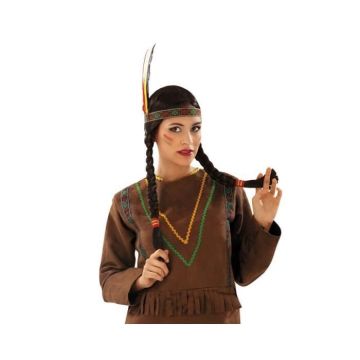 Perruque Indienne - Multicolore - Femme - Avec Des Tresses