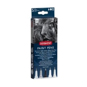 Marqueurs peinture - Derwent - Paint Pen - Palette n°4 - Lot de 5 - Opaque