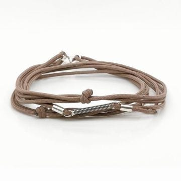 Bracelet homme - BRILLAXIS - Bracelet Sing A Song 3 tours tige corde de basse - Couleur de la matière:Marron