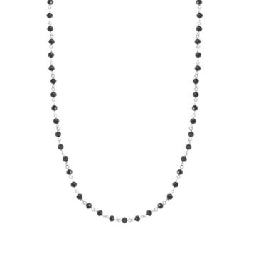 Collier - Lotus - Collier Lotus Silver Trendy perles noires - Couleur de la matière:Blanc Taille/Longueur:44 cm