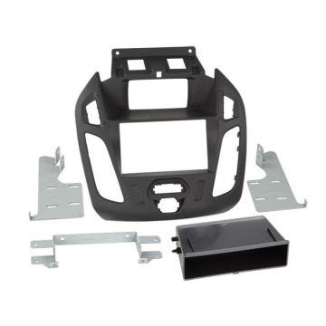Adaptateur de façade 2-DIN avec vide poche Ford Transit Connect 2013 > noir