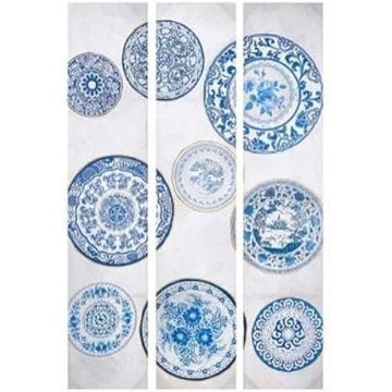 Paravent Bleu Blanc Toile 122 x 2,5 x 180 cm Assiette - GIFT DECOR - Paravent - Bleu - Blanc - Toile Paravent Bleu Blanc Toile 122 x 2,5 x 180 cm Assiette - GIFT DECOR - Paravent - Bleu - Blanc - Toile