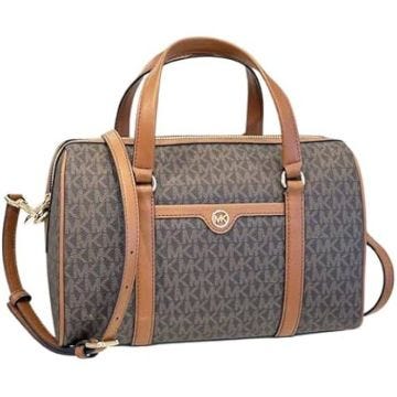 Sac à bandoulière Michael Kors Jet Set en cuir marron - Taille M