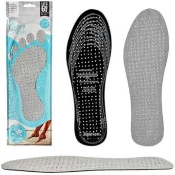 Semelles - BIGBUY HOME - Standard - Coton Latex - Découpable - 12 unités - Noir et Gris