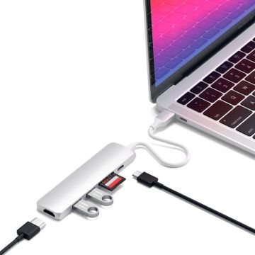 Station d'accueil USB-C Satechi Slim Type-C Multi-Port Adapter V2 - 4K Ultra HD - 49W