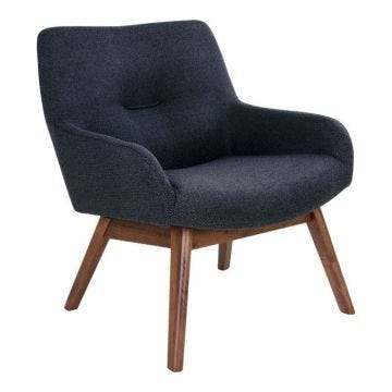 Fauteuil 65x63x73 cm en tissu gris foncé - KIELCE