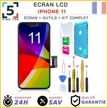 Ecran de Remplacement pour iPhone 11 avec Joint d'ecran + Verre trempe et Outils