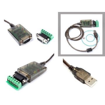 Convertisseur USB vers RS-422 RS-485 avec Chipset FTDI FT232. Montage fil à fil ou par fiche DB9