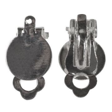 Boucle d'oreille avec oeillet, 12mm , platine, sct.-LS 2 pces
