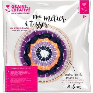 Metier à tisser rond petit format mauve - Graines Creatives - Mixte