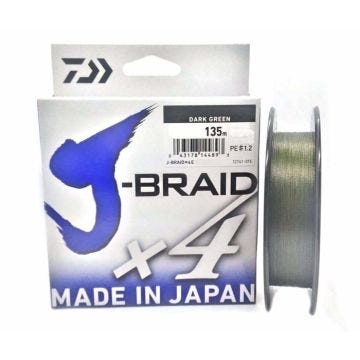 Tresse daiwa j braid x4b vert - 135m 13-100 135 5.9 vert