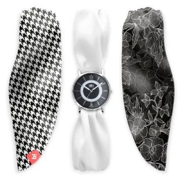 Montre Trend avec Bracelet foulard satin French Touch Multicolore - Assort.