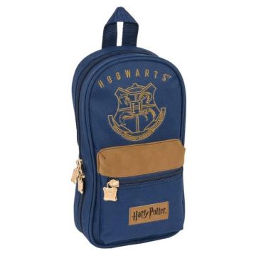 Plumier - SAFTA - Harry Potter - Marron et Bleu marine - 12x23x5 cm - Magique