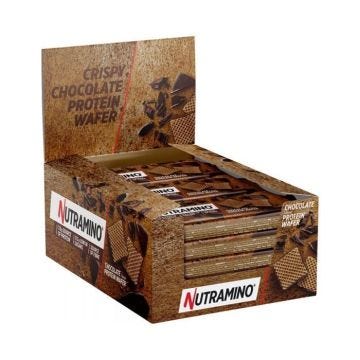 Gaufrettes protéinées Nutramino - Protein Wafers - Chocolate Boite de 12
