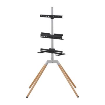 Support mural TV - One For All - QUADPOD WM7476 - Chêne clair - 32" à 70" - Orientable et réglable