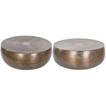 Table Basse - HOME ESPRIT - Multicolore - Aluminium - 120 x 120 cm - Hauteur 45 cm