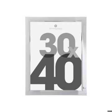 Cadre photo "Lise" - bois et verre - argent - 30x40 cm - Argent - Atmosphera createur d'interieur