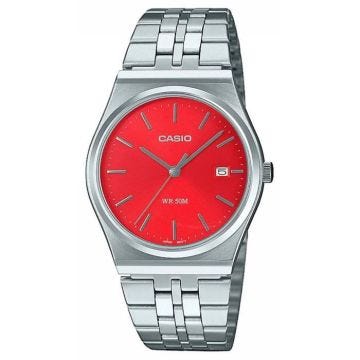 Montre Casio - Femmes - MTP-B145D-4A2VEF - Argent Acier inoxydable - 35 mm - Rouge
