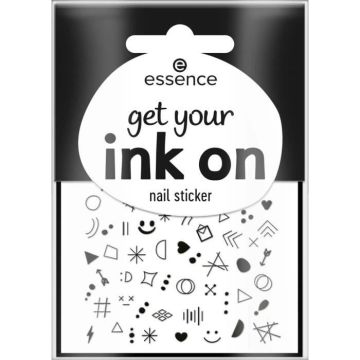 Stickers pour Ongles - Essence - Get Your Ink On - Noir - Autocollants Géométriques - Écologique
