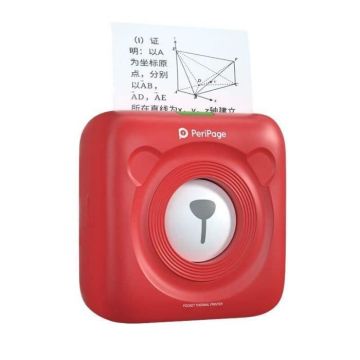 Mini Imprimante Photo - A71 - Sans fil - Rouge - 6 rouleaux de papier thermique - Impression thermique directe