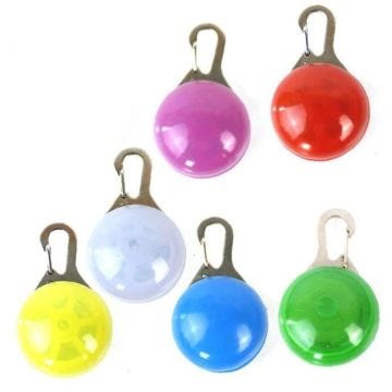LED Collier pour chien Chat Pendentif lumières collier clignotant lampe extérieure marche nocturne 6PCS