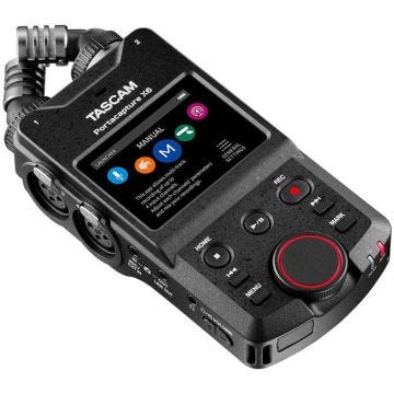 Tascam Portacapture X6 - Enregistreur de poche stéréo - Hi-Res Audio - Microphones stéréo réglables - Ecran tactile couleur 2.4' - U