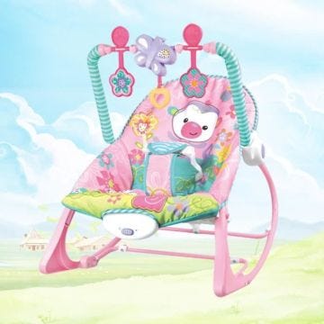 Balancelle Transat bébé électrique avec Vibrant et Musical - Rose - 0 à 3 ans - Respirant Et Confortable