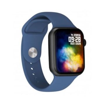 Montre connectée avec cadran carré 1,91" DCU coloré 2 en noir avec écran tactile 44,5 x 39 x 11,3 mm, modes sport, comprend 2