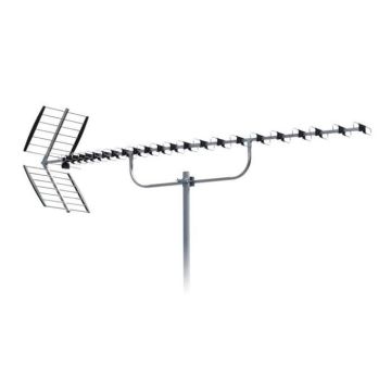 Antenne TV TNT Extérieure - HD4K - 92 éléments - Filtre Passif 4G LTE 5G NR 700 800Mhz - Puissante DVB-T DVB-T2