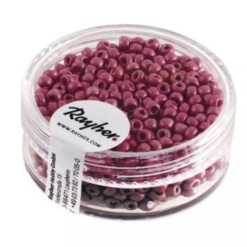RAYHER 14307258Â METALLISE ROCAILLES, MAT, 2,6Â MM Ø, BOà ŽTE 17Â G, ROSAÂ£