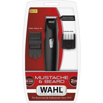 Cortabarbas - Wahl - 5606-526 - 6 Longueurs - Fonctionnement à Piles - 4 Accessoires Inclus
