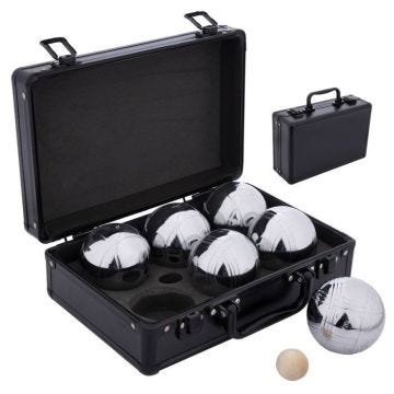 Mallette en métal de 6 boules de pétanque