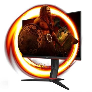 AOC 24G2SU/BK écran Plat de PC 60,5 cm (23.8") 1920 x 1080 Pixels Full HD Noir, Rouge