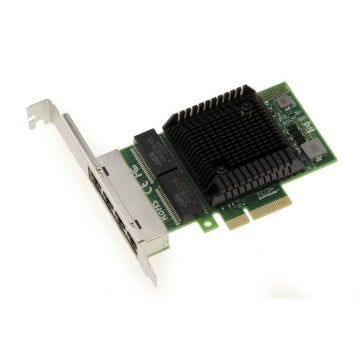 Carte réseau PCIe 4 ports RJ45 LAN GIGABIT ethernet 10 100 1000Mb 1G avec Chipset BroadCom BCM5719 - Low et High Profile