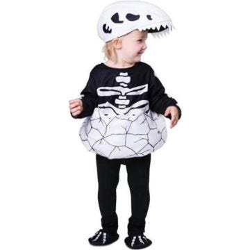 Déguisement Dino Squelette Enfant et Bébé - Disfrazzes - Tabard, Capuche et Couvre-pieds - Halloween