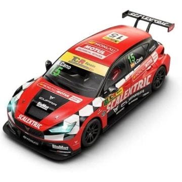 Scalextric Voiture de course originale - Voiture Slot échelle 1:32 (Cupra Leon Compétition - Monlau)