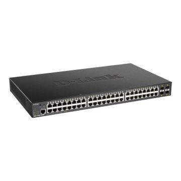 Switch réseau D-Link - DGS-1250-52XMP/E - 48 ports PoE - 4 ports SFP+ 10G - 176 Gbps