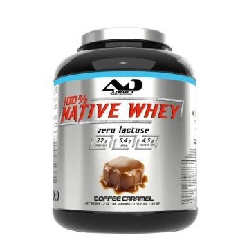 Whey native Addict Sport Nutrition - Native Whey Zero - Toffee Caramel 2000g