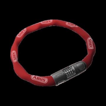 Antivol chaîne ABUS 8808C/85 - Rouge - Pour Vélo Loisir - Acier Trempé