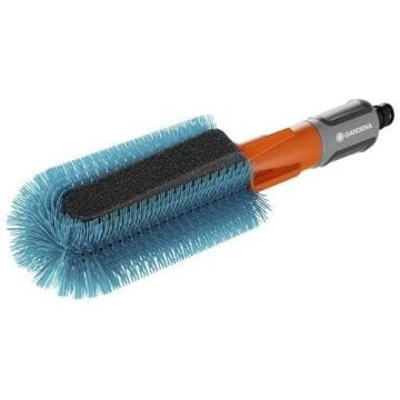Brosse pour vélo - GARDENA - Cleansystem - Nettoyage facile et efficace - Poils robustes et éponge douce